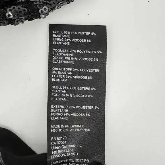 Anthropologie Black Dress Pants with Sequin Detail | Size 4 Regular - Picture 4 of 6